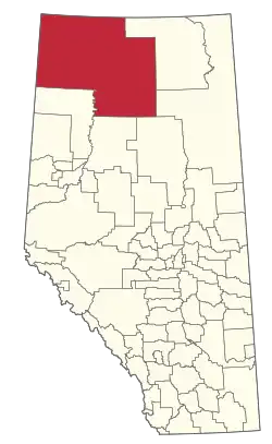 Location within Alberta