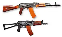 AK74 and AKS74 with Bakelite magazines and grips