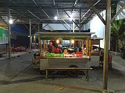 Angkringan food stall.