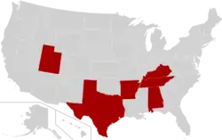 Location of teams in