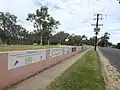 Levee wall beside Barwon River (2021)