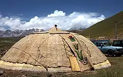 A (Alachig)felt tent used by Shahsevan nomads.