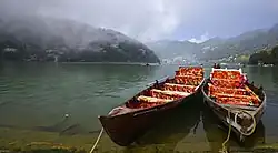 Boats on Naini Lake
