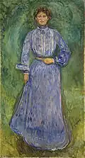 Harald Nørregaard's first wife Aase, painted by Edvard Munch