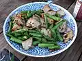 Abalone with asparagus