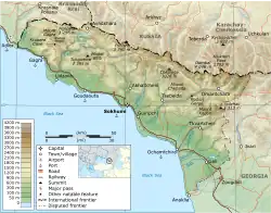 Image 9Map of Abkhazia, with Georgia to the east (from Abkhazia–Georgia border)