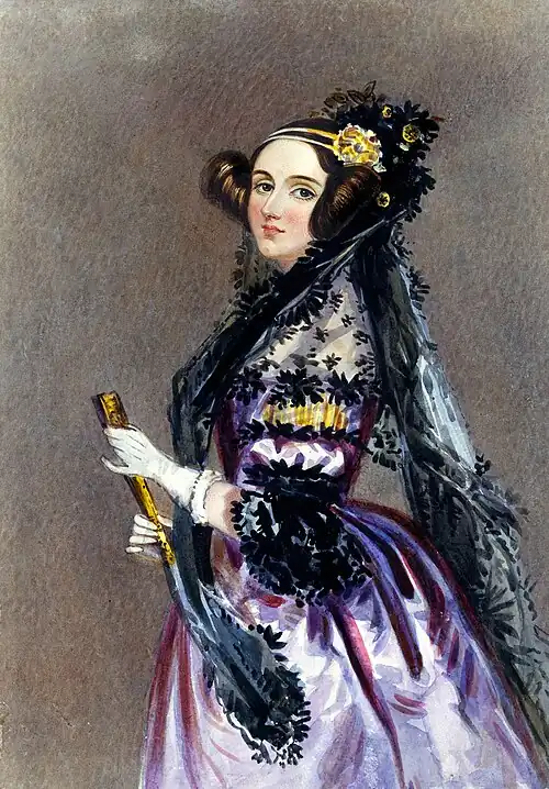 Image 6 Ada Lovelace Painting: Alfred Edward Chalon Ada Lovelace (1815–1852) was an English mathematician and writer, chiefly known for her work on using Charles Babbage's planned mechanical general-purpose computer, the Analytical Engine. Her notes include what is recognised as the first algorithm intended to be carried out by a machine, and as such she is often regarded as the first computer programmer. More selected portraits