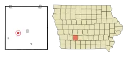 Location of Fontanelle, Iowa