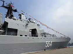 Admiral Tributs moored at Tanjung Priok in Jakarta