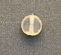 Disk bead made from rock crystal