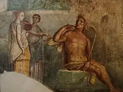 Polyphemus hears of the arrival of Galatea, Fourth Style, 45–79 AD