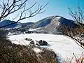 Lake Ōno and Mount Jizo in winter