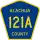 County Road 121A marker