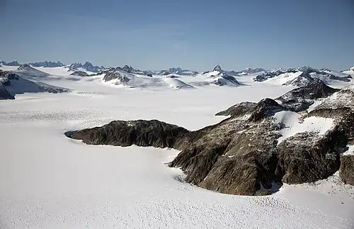 Juneau Icefield looking Northwest