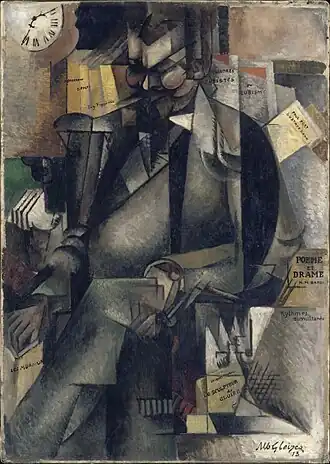 Albert Gleizes, 1913, Portrait de l’éditeur Eugène Figuière (The Publisher Eugene Figuiere), oil on canvas, 143.5 × 101.5&nbsp;cm, Musée des Beaux-Arts de Lyon