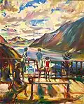 Landscape on Lake Lucerne, 1927, Oil, ca. 98x79 cm