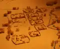 Model of an Alemannic village at Ellwangen, Germany, 7th century