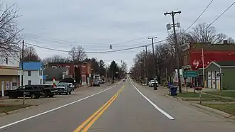 Looking east along W. Chicago Road (US 12)