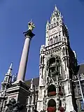 Town Hall and the Mariensäule on the Marienplatz