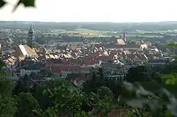 View from Mariahilfberg towards the Amberg Old Town, 2004