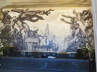 Part of "American Progress", the mural that replaced "Man at the Crossroads"