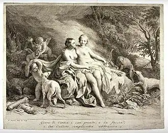 Giove e Callisto, by Jacopo Amigoni, circa 1740–1750, oil on canvas.