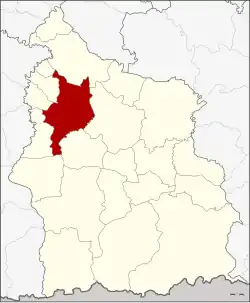 District location in Sisaket province