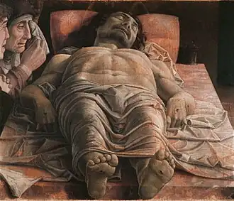 The Lamentation over the Dead Christ Tempera on canvas, 68×81&nbsp;cm, 1490; Pinacoteca di Brera, Milan