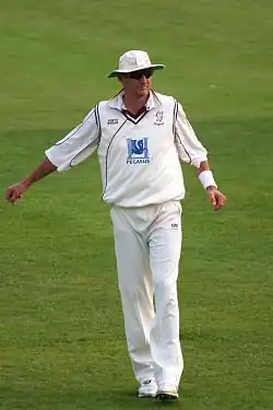 Andy Caddick in cricket whites