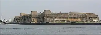 Keroman III submarine pen, part of the former German submarine base in Lorient, Brittany.