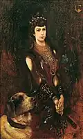 Empress Elisabeth (Kaiserin Elisabeth mit Bernhardinerhund), 1883