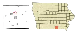 Location of Rathbun, Iowa