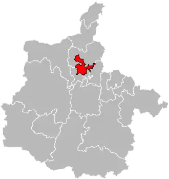 Situation of the canton of Charleville-Mézières-2 in the department of Ardennes