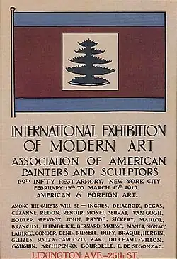 Armory Show poster, 1913, Internationally groundbreaking exhibition of Modern art