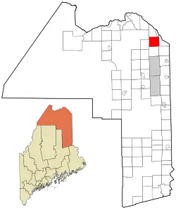 Location of Cyr Plantation, Maine