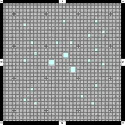 Schematic of the library's ceiling, as seen from below.