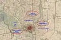 The dislocation of the encampments around the city