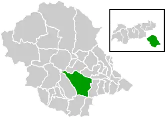 Location within Lienz district