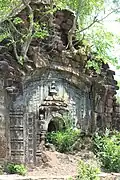 Close up of the façade