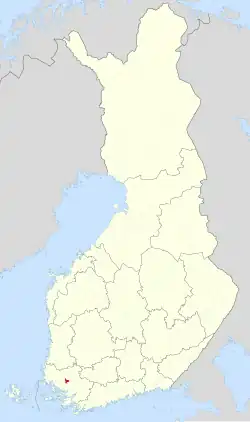 Location of Aura in Finland