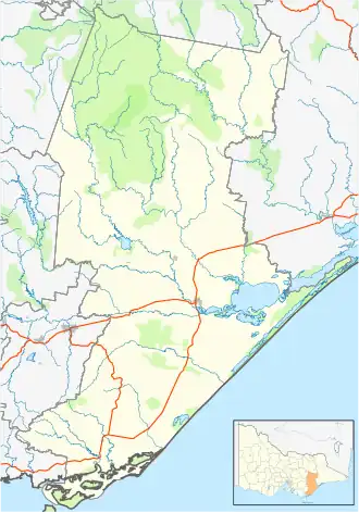 Dargo is located in Shire of Wellington
