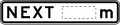 (R9-6-1) Distance (in metres) (used with No u-turn, No left turn, No right turn or No turns signs)