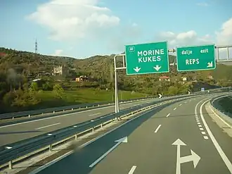 A1 Nation's Highway in Northern Albania connecting Albania with Kosovo