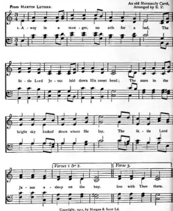 Set to an "Old Normandy carol" (1911).