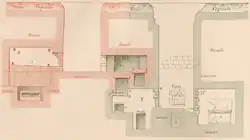 Cross-section of the Ayaa Necropolis. The Tabnit sarcophagus is at the bottom left.