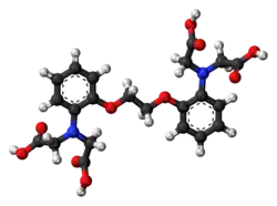 Ball-and-stick model of the BAPTA molecule