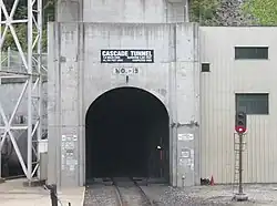 The east portal of the Cascade Tunnel