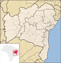 Location of Gongogi in Bahia