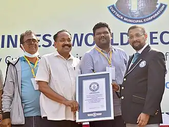 Guinness Book of World Records for Balijatra. Record Number of paper boats created under 35 mins. Initiative by CMC and Mayor Subhash Singh