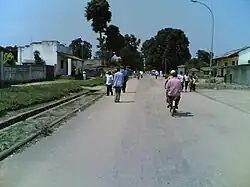 Road in the town center